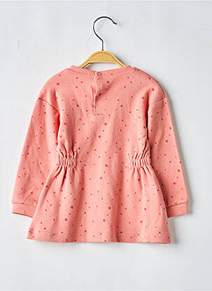Robe mi-longue fermeture zippée au dos manches longues orange BABY BOL fille