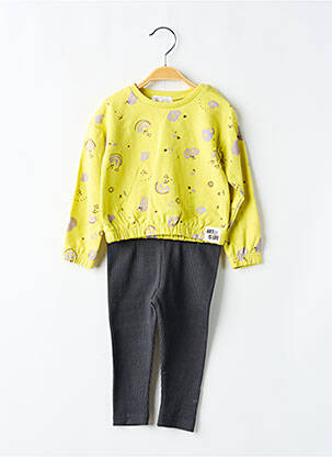 Ensemble pantalon type de haut t-shirt jaune BABY BOL fille