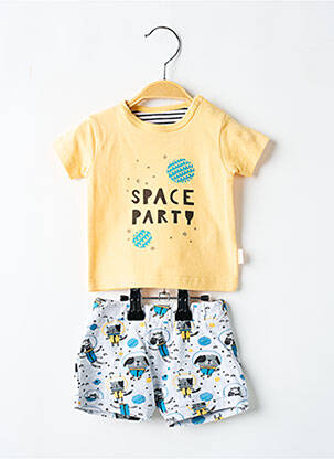 Ensemble short tissage jersey orange BABY BOL garcon