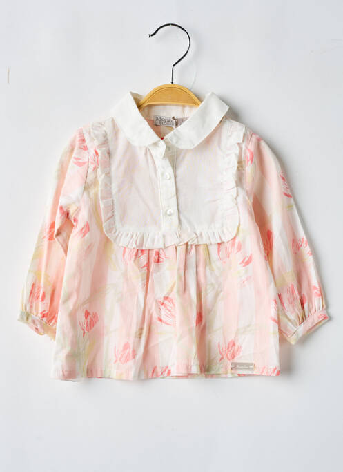 Robe mi-longue rose MONNA ROSA pour fille