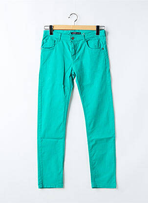 Jeans coupe slim stretch taille ajustable vert LOSAN garcon