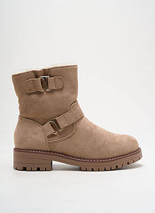 Bottines/boots fourrée talon bas beige DOREMI fille