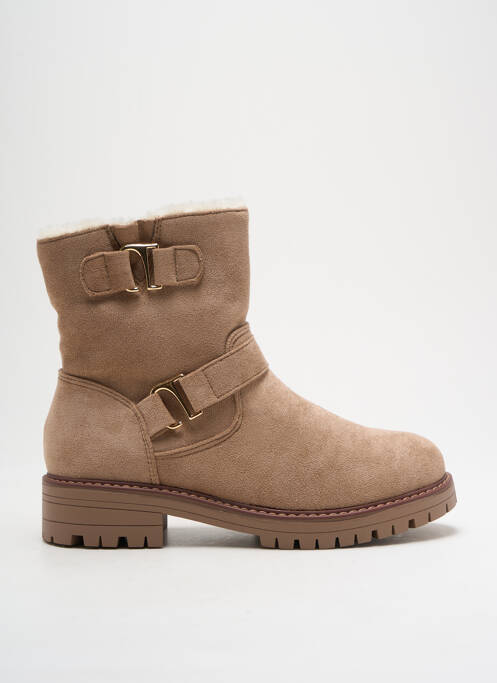 Bottines/boots fourrée talon bas beige DOREMI fille