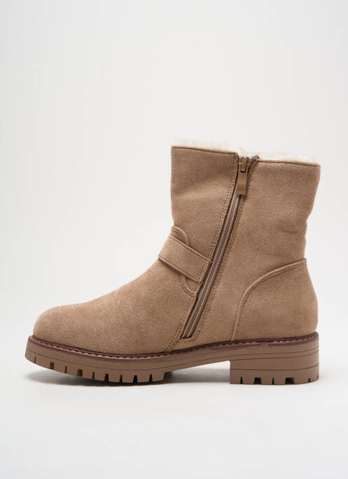 Bottines/boots fourrée talon bas beige DOREMI fille