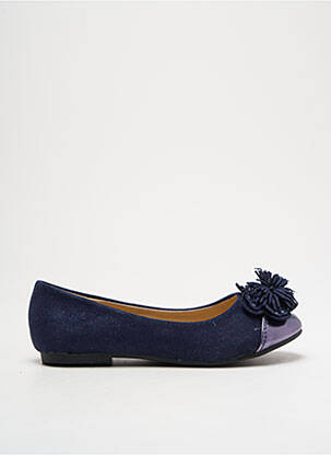 Ballerines tissage satiné chiquet bleu DOREMI fille