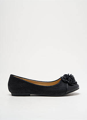 Ballerines tissage satiné chiquet noir DOREMI fille