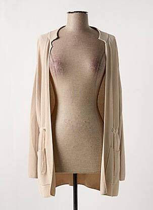 Gilet manches longues stretch beige WNT COLLECTION femme