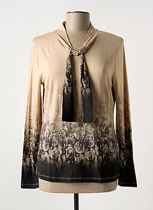 T-shirt manches longues manches longues beige BASLER femme