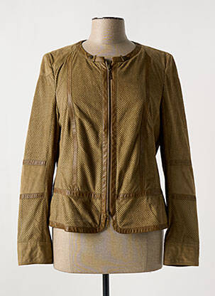 Veste chic col rond vert BASLER femme