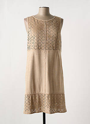 Robe mi-longue sans manche sans manche marron THOMAS RABE femme