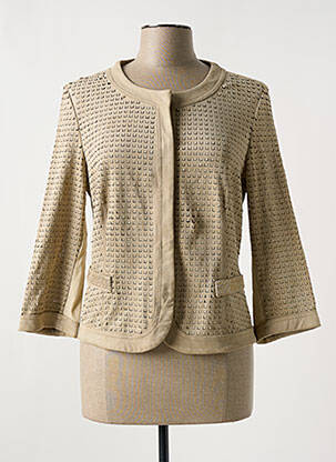 Veste casual col rond beige FUEGO WOMAN femme