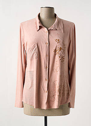 Chemisier coupe cintrée manches longues rose JEAN DELFIN femme