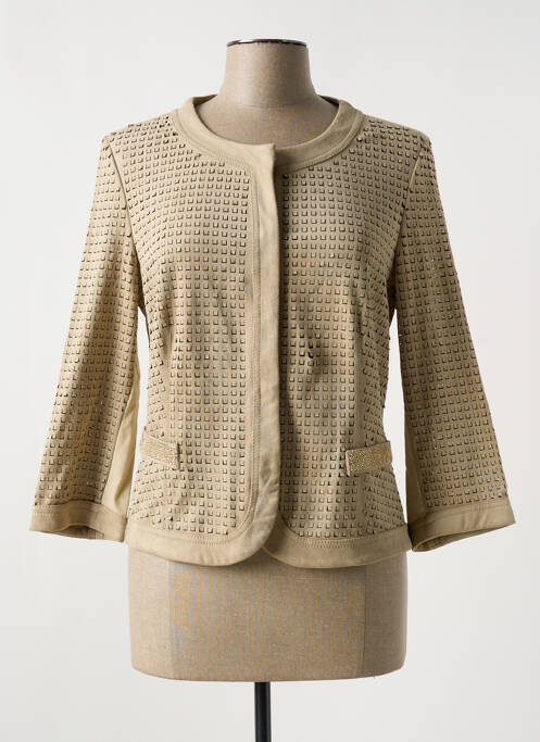 Veste casual col rond beige FUEGO WOMAN femme