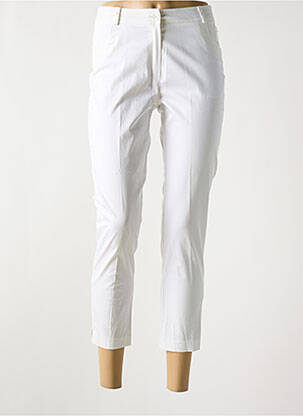 Pantacourt taille haute taille haute blanc ANNE KELLY femme