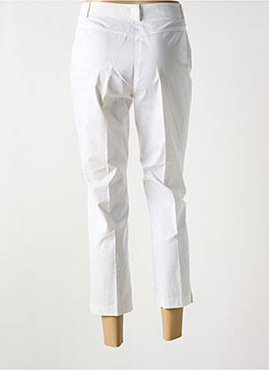 Pantalon 7/8 tissage popeline taille normale blanc ANNE KELLY femme
