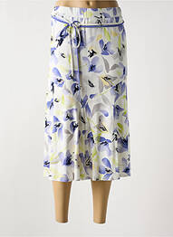 Jupe mi-longue coupe évasée violet FRANK WALDER femme