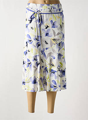 Jupe mi-longue stretch violet FRANK WALDER femme