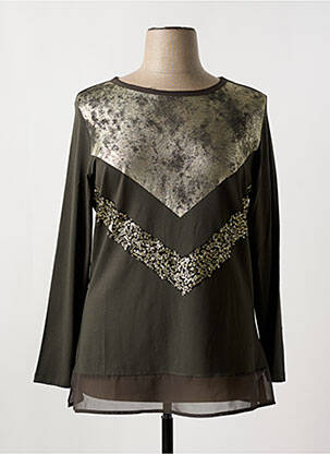 T-shirt manches longues manches longues marron TUZZI femme