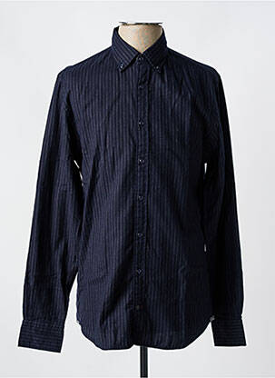 Chemise manches longues imprimé rayures bleu TOMMY HILFIGER homme
