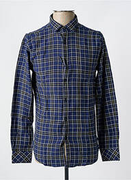 Chemise manches longues imprimé écossais bleu DSTREZZED homme