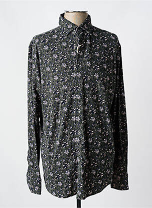 Chemise manches longues manches longues vert FIL NOIR homme