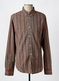 Chemise manches longues imprimé écossais marron SCOTCH & SODA homme
