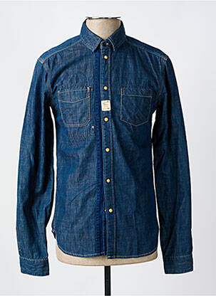 Chemise manches longues poches bleu SCOTCH & SODA homme