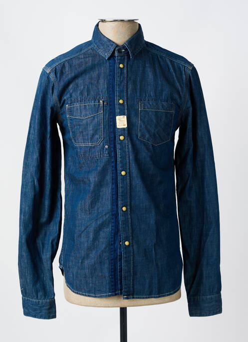 Chemise manches longues bleu SCOTCH & SODA pour homme