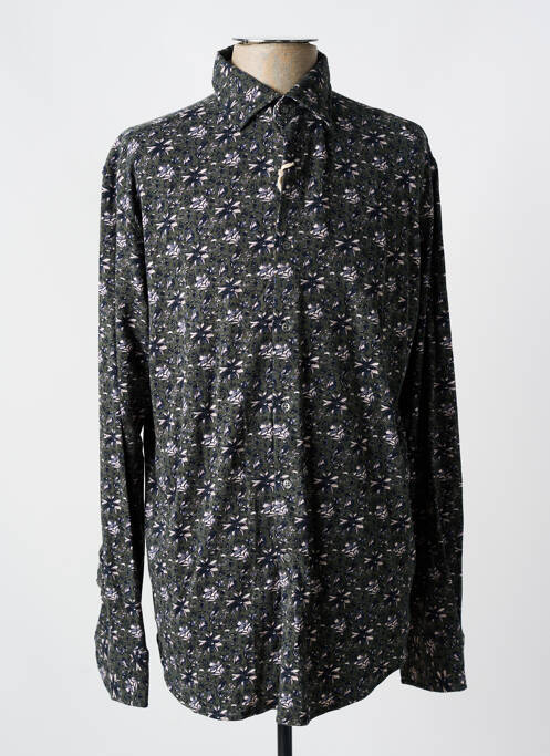 Chemise manches longues vert FIL NOIR pour homme