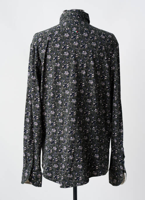 Chemise manches longues vert FIL NOIR pour homme