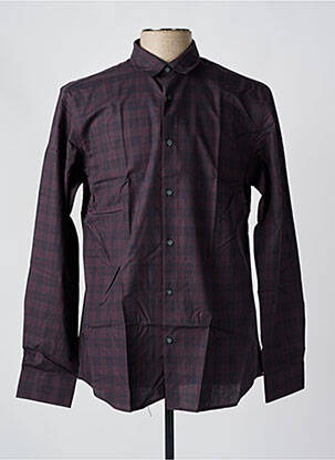 Chemise manches longues imprimé écossais rouge SELECTED homme