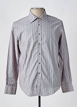 Chemise manches longues imprimé rayures rose BELLEROSE homme