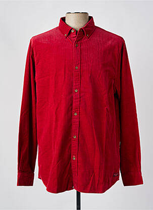 Chemise manches longues rouge SCOTCH & SODA pour homme