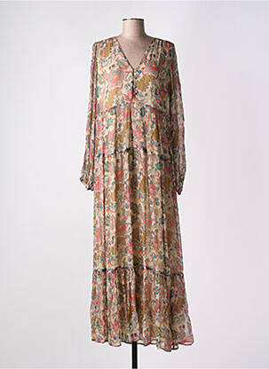 Robe longue manches longues manches longues beige CHARLIE JOE femme