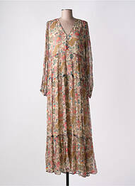 Robe longue manches longues manches longues beige CHARLIE JOE femme