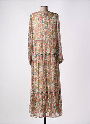 Robe longue manches longues manches longues beige CHARLIE JOE femme