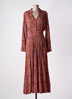 Robe longue manches longues manches longues rose ATTIC AND BARN femme