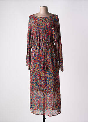 Robe longue manches longues manches longues rouge STELLA FOREST femme