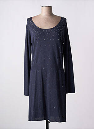 Robe pull stretch manches longues bleu DIPLODOCUS femme