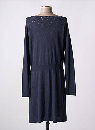 Robe pull stretch manches longues bleu DIPLODOCUS femme