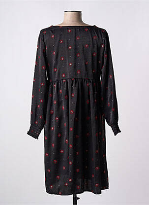 Robe courte manches longues manches longues noir VINTAGE LOVE femme