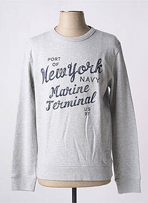 Sweat-shirt stretch manches longues gris SELECTED homme