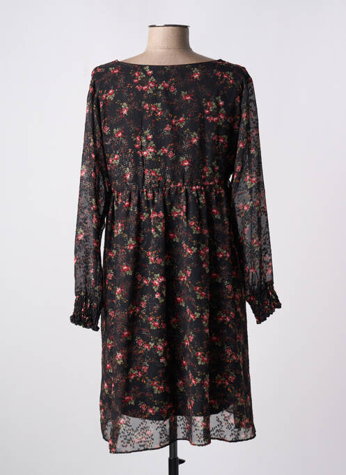 Robe courte manches longues manches longues noir VINTAGE LOVE femme