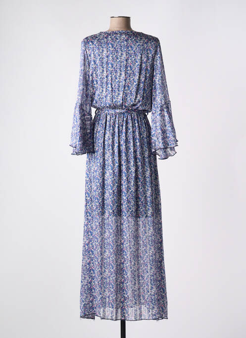 Robe longue bleu LES PETITES FLEURS pour femme