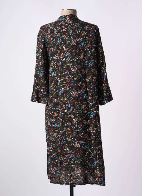 Robe mi-longue noir LES PETITES FLEURS pour femme
