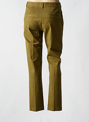 Pantalon chino tissage popeline taille normale vert LAB DIP PARIS femme