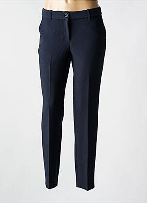 Pantalon chino fermeture zippée sous rabat boutonné taille normale bleu EMPORIO ARMANI femme