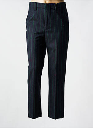 Pantalon droit taille à pinces taille haute bleu LAB DIP PARIS femme