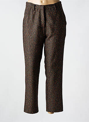 Pantalon droit taille à pinces taille haute orange CHARLIE JOE femme
