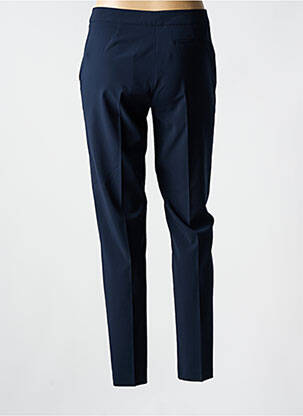Pantalon chino fermeture zippée sous rabat boutonné taille haute bleu EMPORIO ARMANI femme